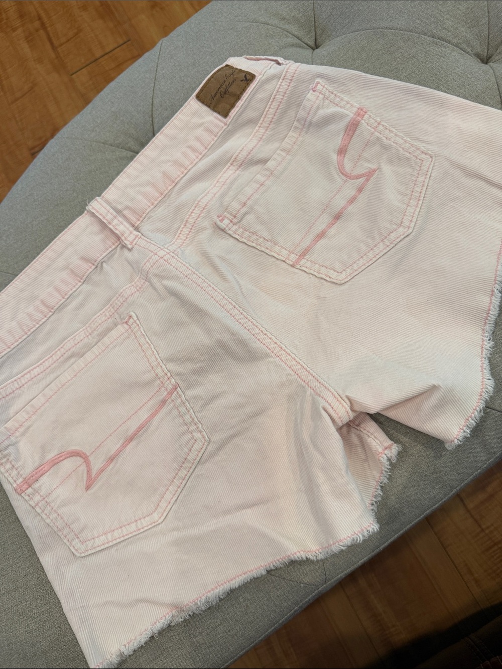 American Eagle Outfitters Pale Pink Denim Cutoff Shorts